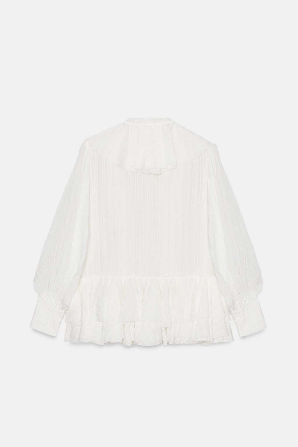 CAMISA VOLANTES ZW COLLECTION / Blanco - Zara фото 5