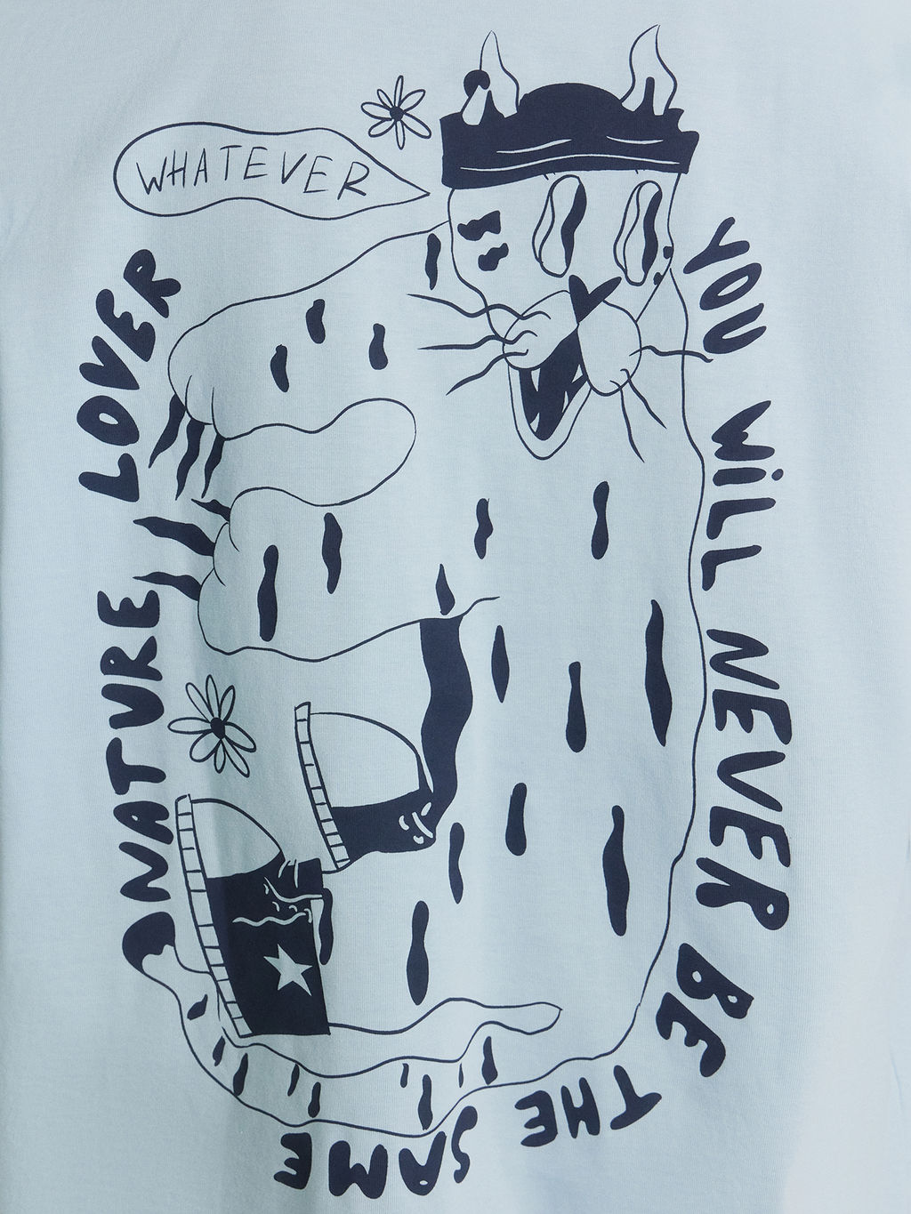 ФУТБОЛКА МУЖСКАЯ голубая дымка +печать 111858