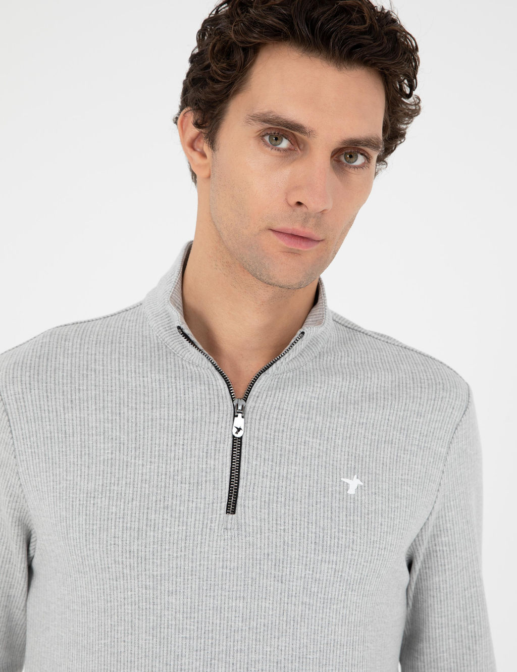 Серый меланжевый свитшот стандартного кроя - Cacharel фото 2