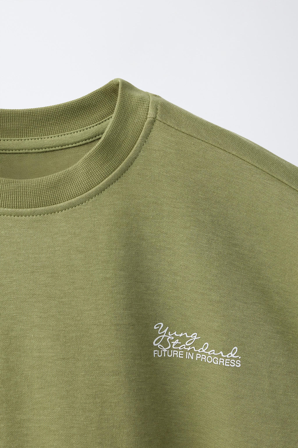 CAMISETA INTERLOCK / verde lavado - Zara фото 3