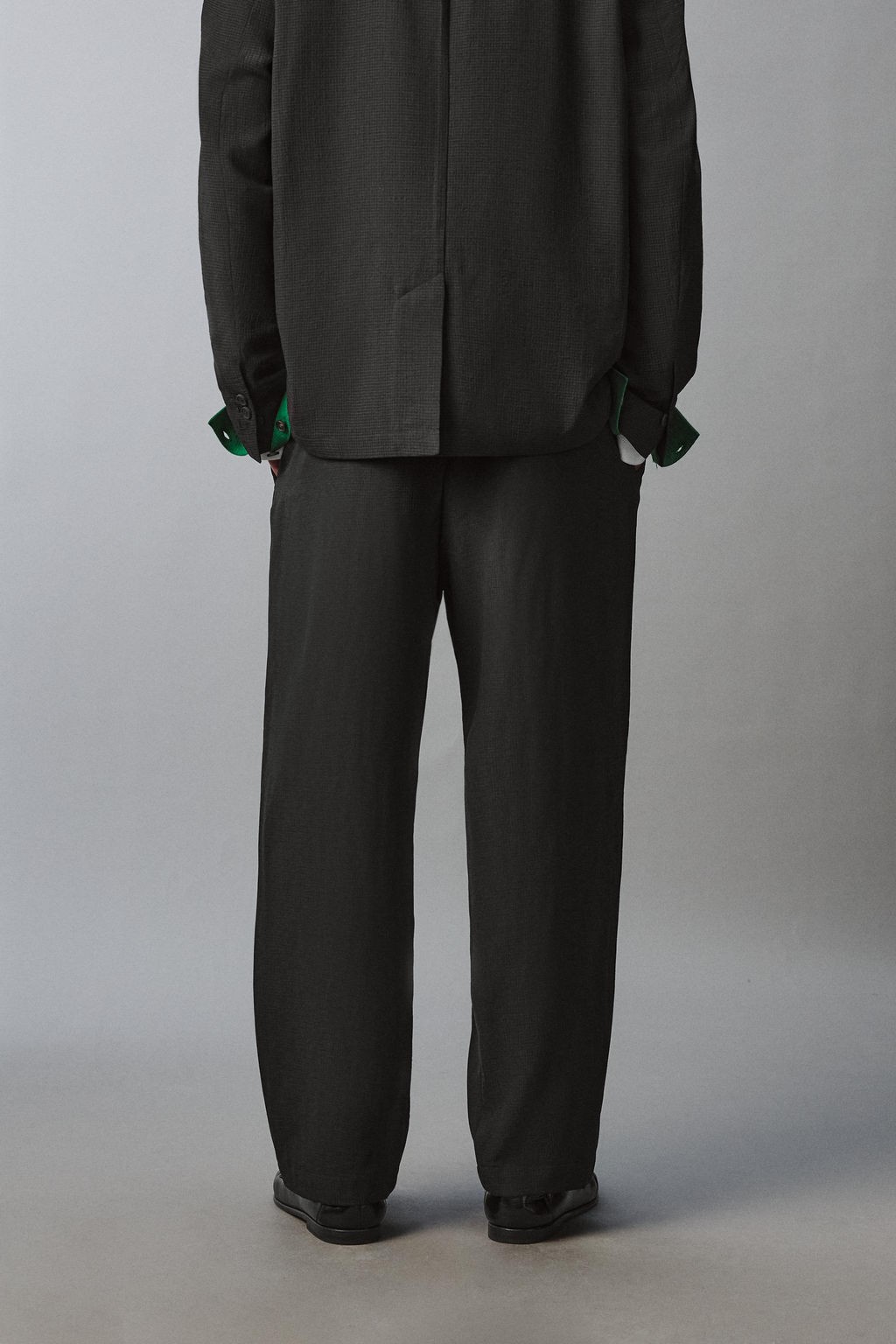 PANTAL?N TRAJE RELAXED FIT / Antracita oscuro - Zara фото 3