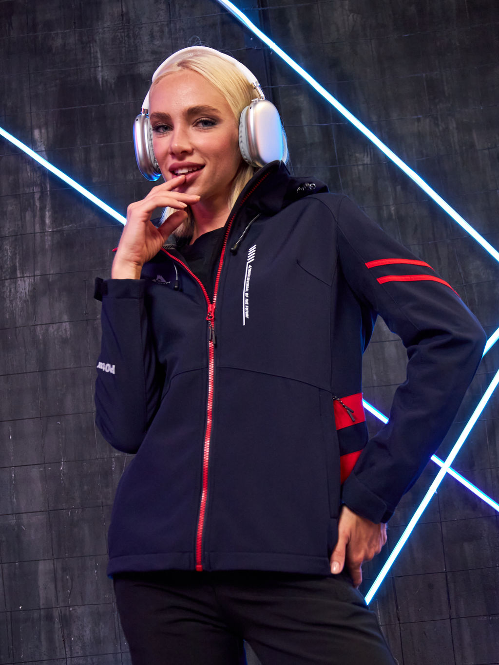 Женская мембранная куртка виндстоппер на флисе Azimuth Заря 124/23982_705 Темно-Синий  фото 30