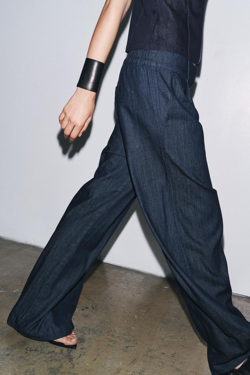 ZW COLLECTION DENIM JOGGERS - Zara фото 4