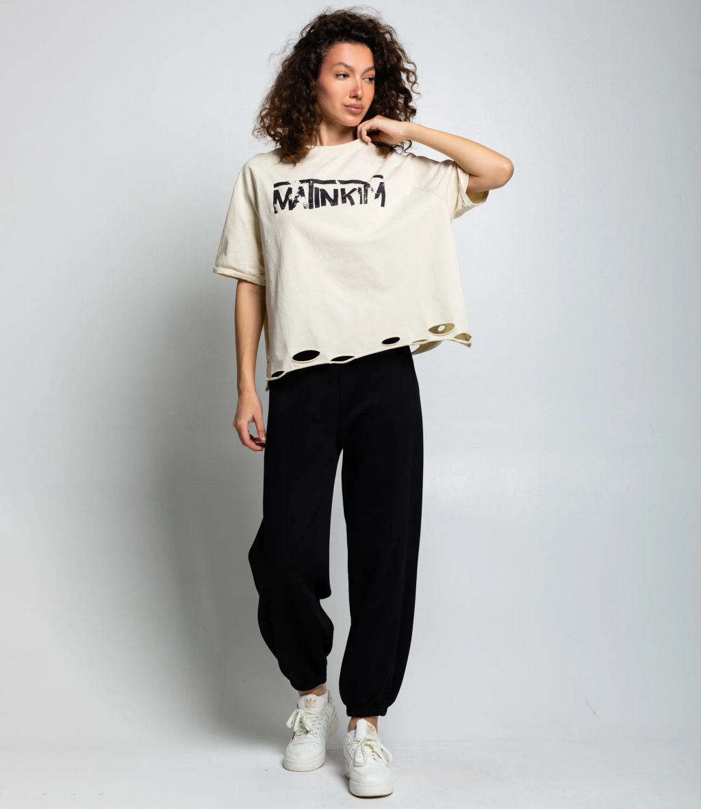 Футболка #КТ01537, светло-бежевый - Dommod фото 4