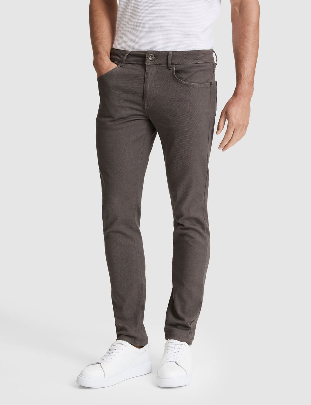 Kahverengi Slim Fit Jean Pantolon