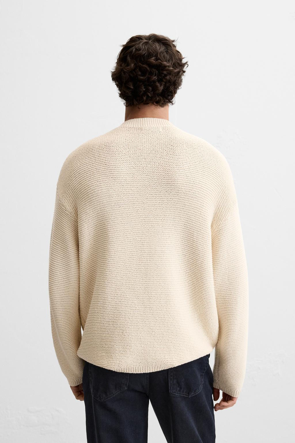 TEXTURED KNIT SWEATER - Zara фото 3