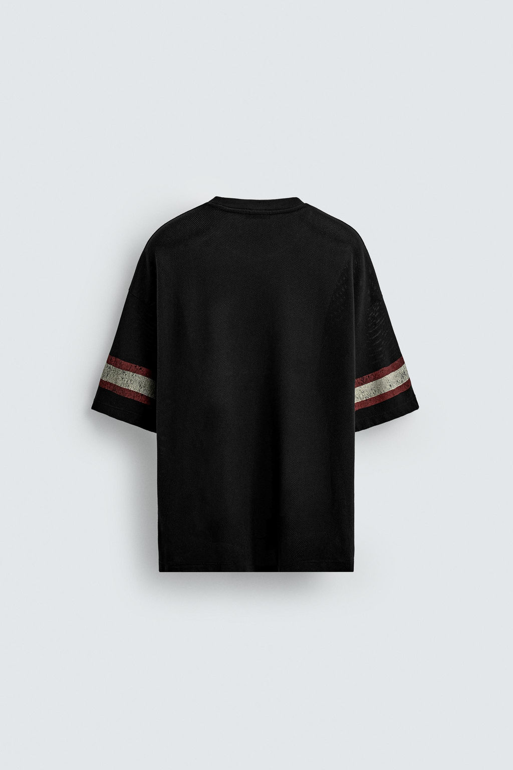 VARSITY OPEN-WEAVE T-SHIRT - Zara фото 9