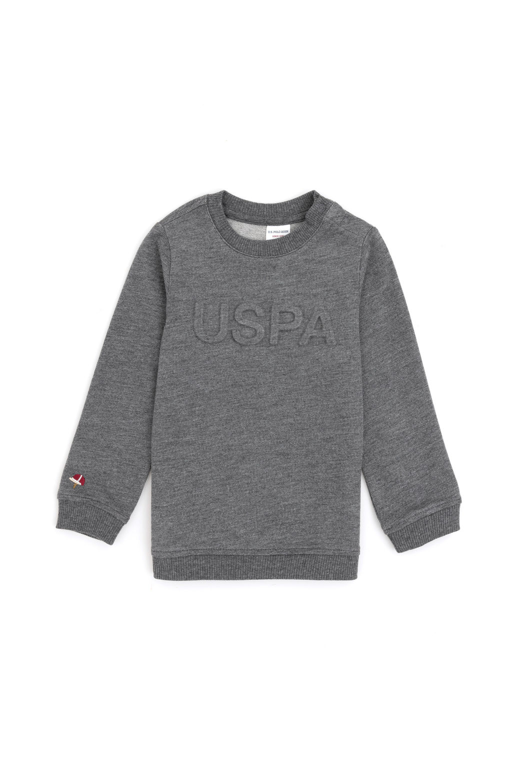 U. S. Polo Assn / Базовый свитшот для мальчика антрацитовый меланж