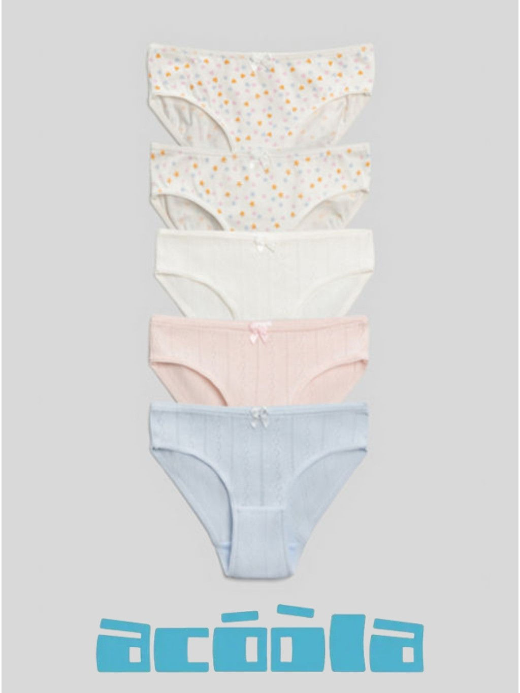 ACOOLA / Трусы детские для девочек в наборе из 5 шт. Zita разноцветный