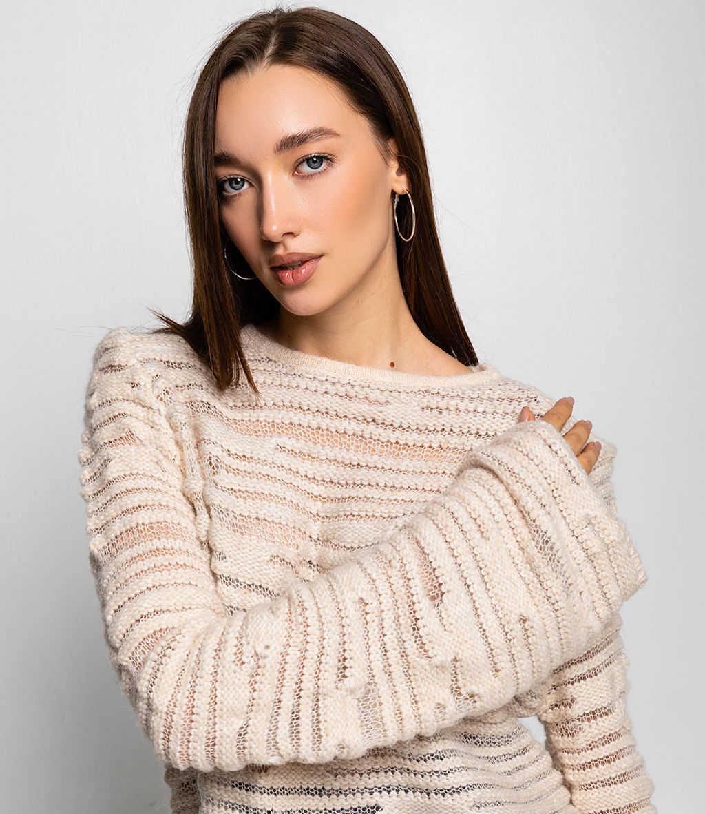 Джемпер #КТ6021 (1), светло-бежевый - Dommod фото 5