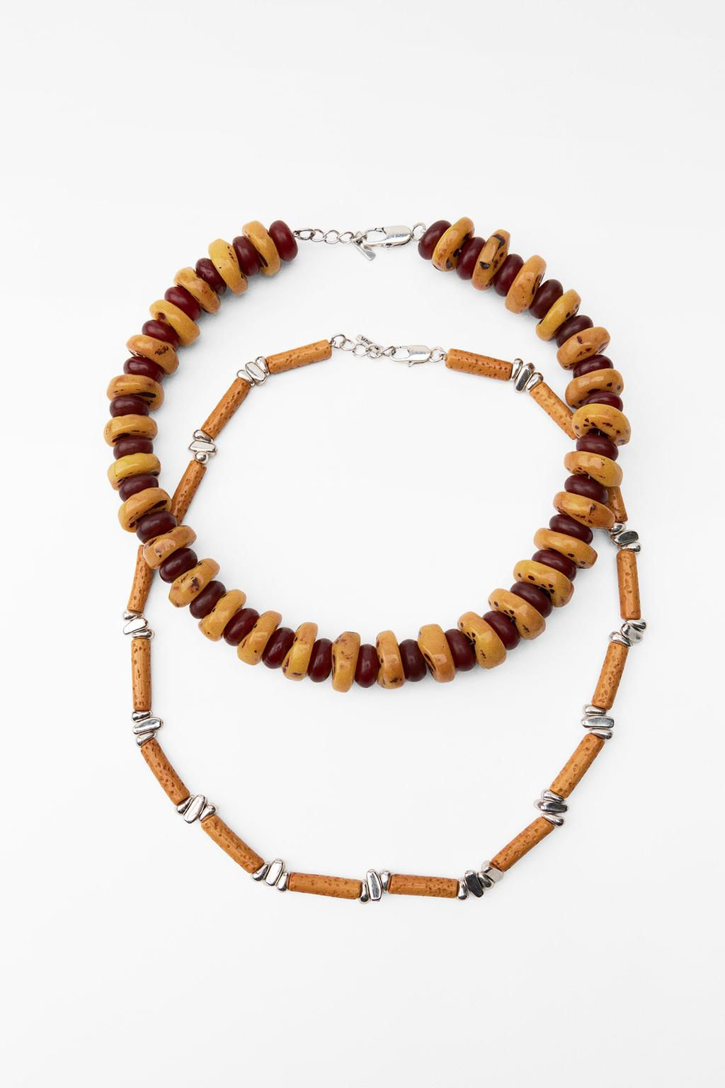 2-PACK OF RESIN BEAD NECKLACES - Zara фото 2
