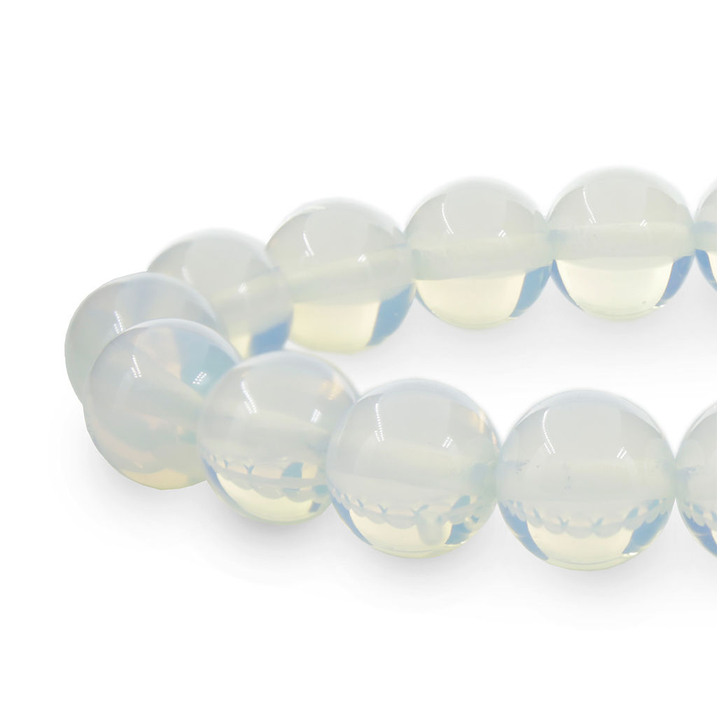 Лунный камень (иск.) 10мм, браслет "Классика" длина 18см