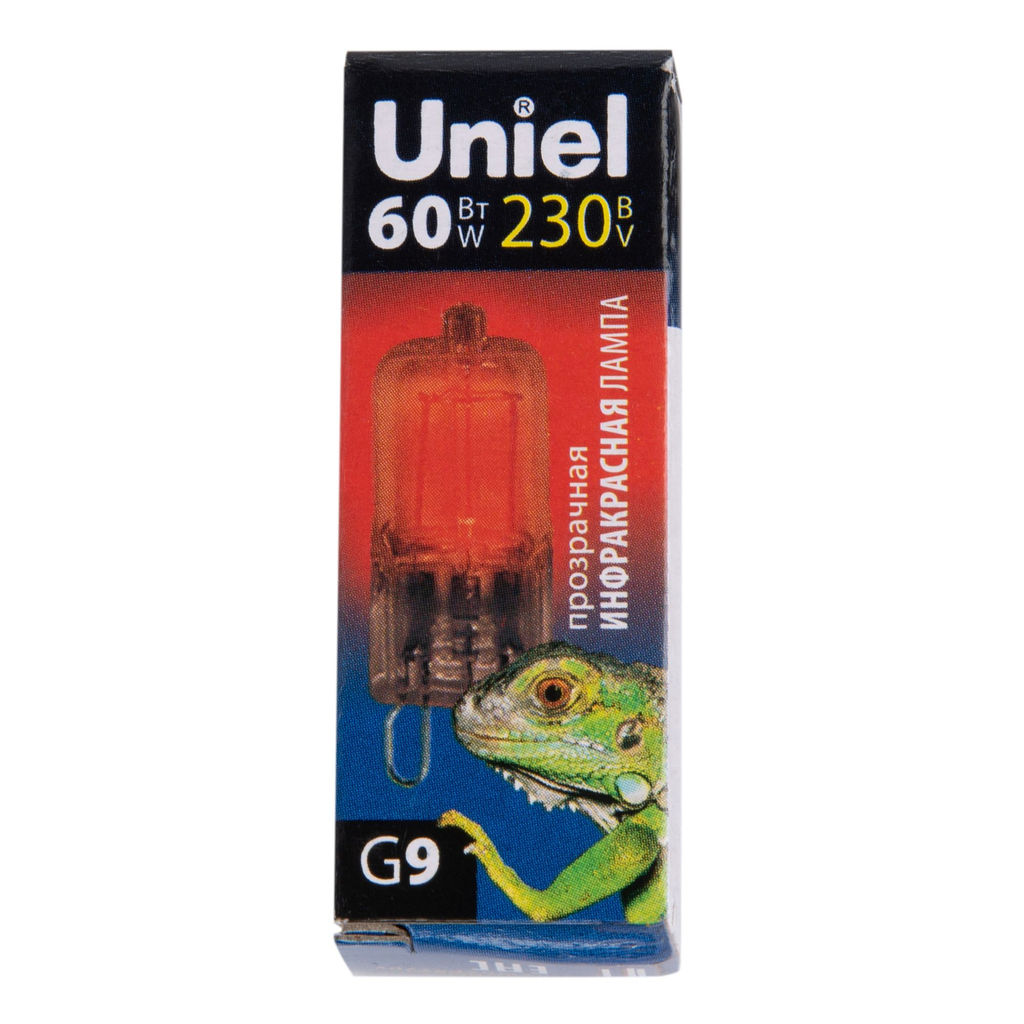 JCD-IR-60/G9 Лампа галогенная инфракрасная для обогрева животных. Картон. ТМ Uniel