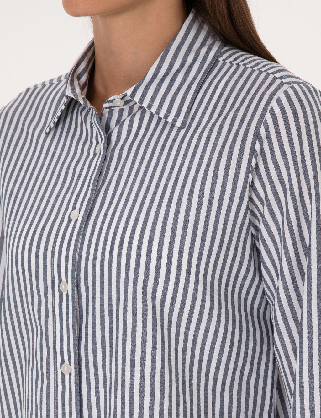 Lacivert Comfort Fit Uzun Kollu G_mlek - Pierre cardin фото 7