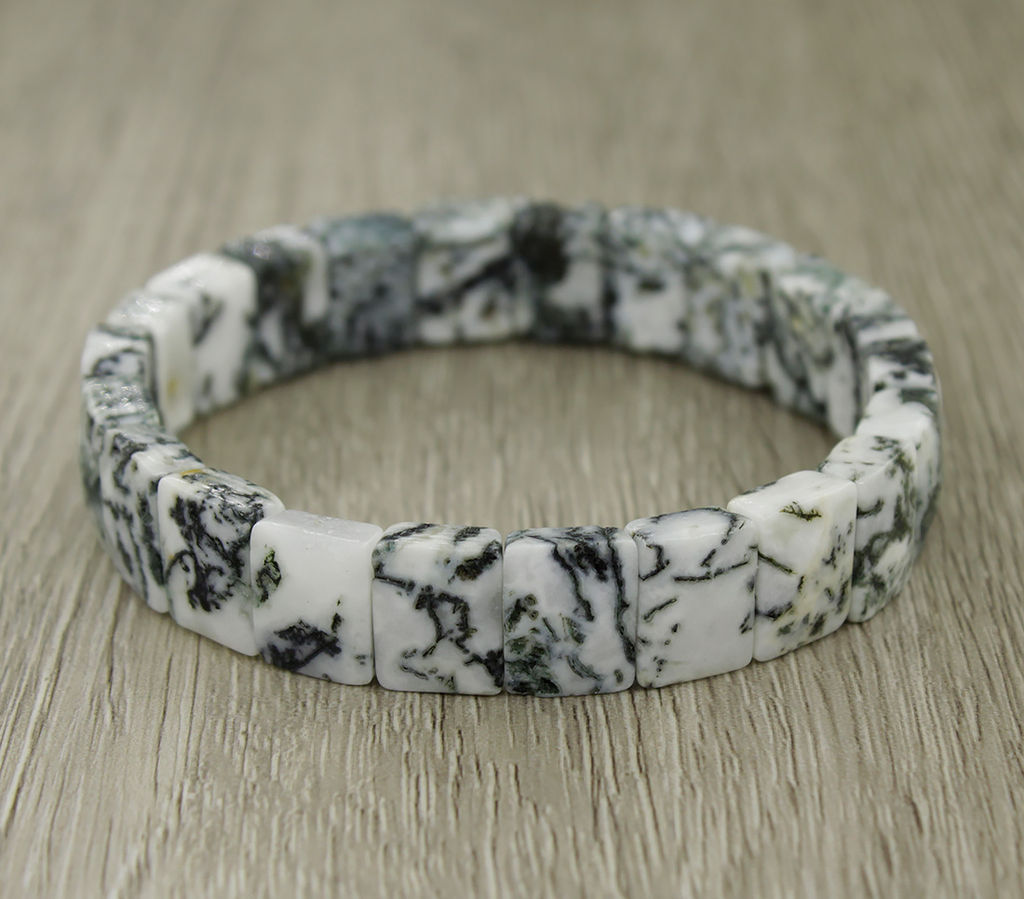 Яшма мраморная 12мм, браслет Квадро 19см - Agat77 фото 2