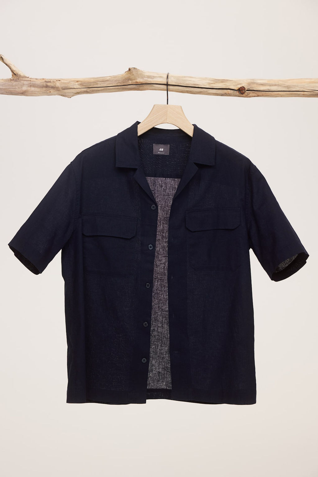 Camisa cargo en mezcla de lino Regular Fit - H&m фото 3
