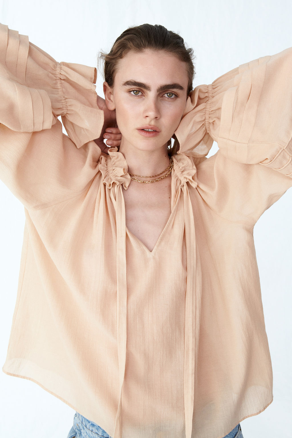 Blusa con cuello de volantes - H&m фото 2