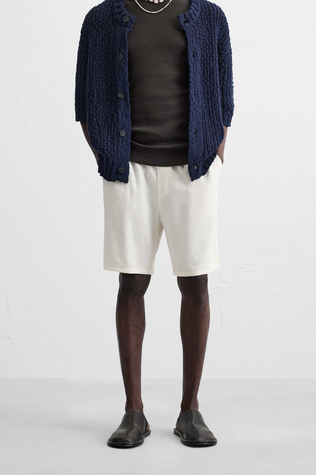 LINEN - VISCOSE BERMUDA SHORTS - Zara фото 33