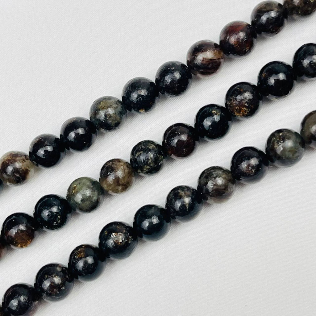 Бусины для украшений из камня Биотит (48 бусин)