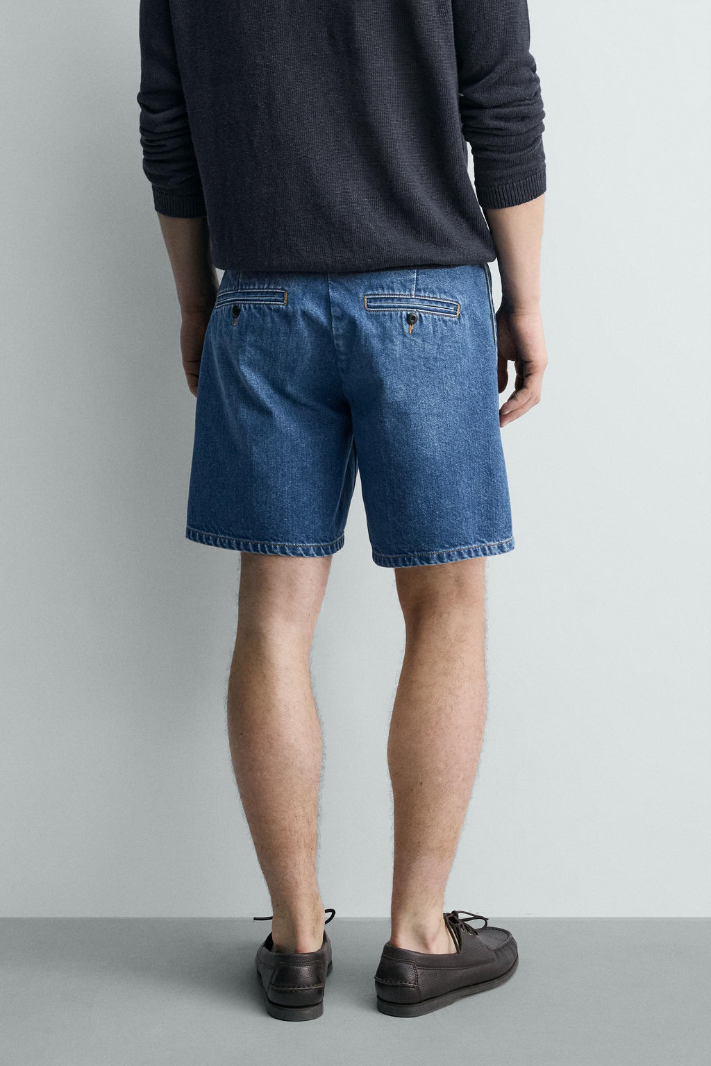 BERMUDA CHINO DENIM / Azul medio