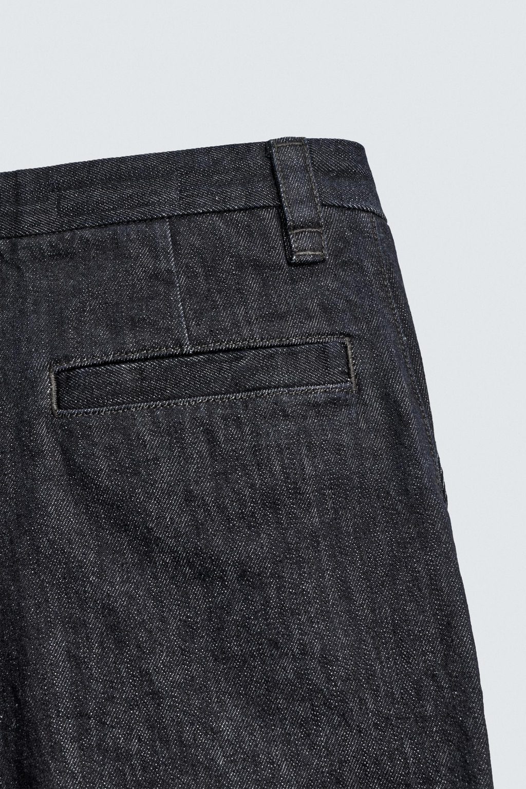RELAXED FIT DENIM CHINO TROUSERS - Zara фото 11