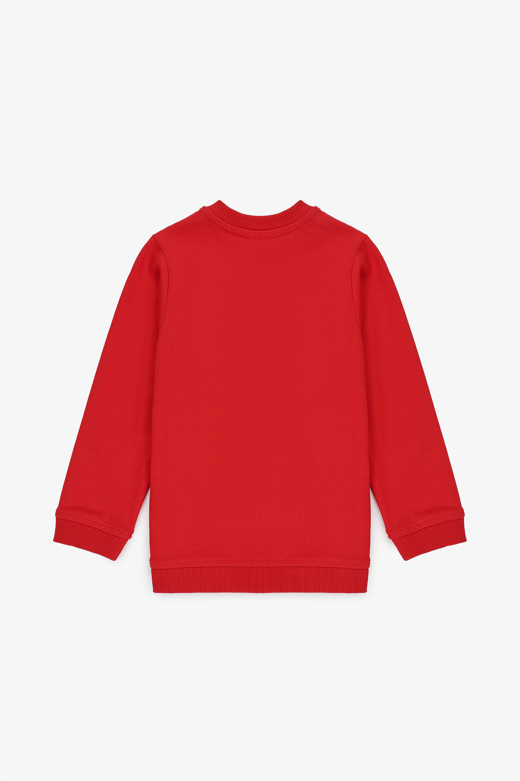 Erkek Bebek KДrmДzД Bisiklet Yaka Basic Sweatshirt
