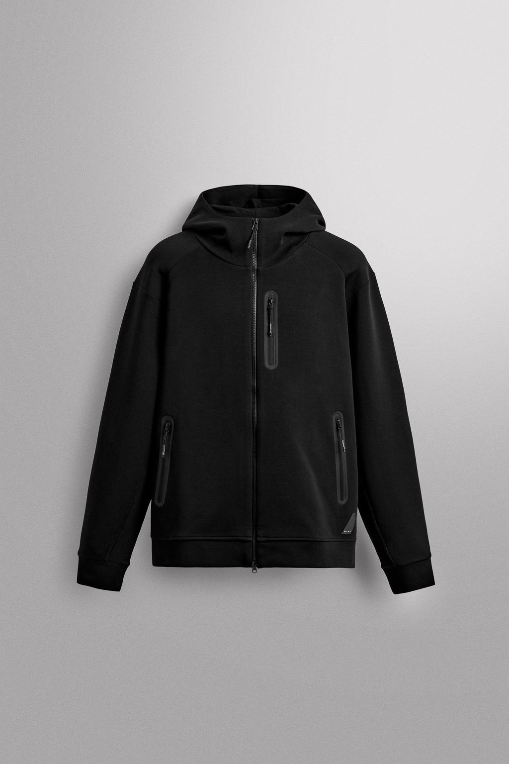 SUDADERA T?CNICA CREMALLERA CAPUCHA / Negro - Zara фото 7