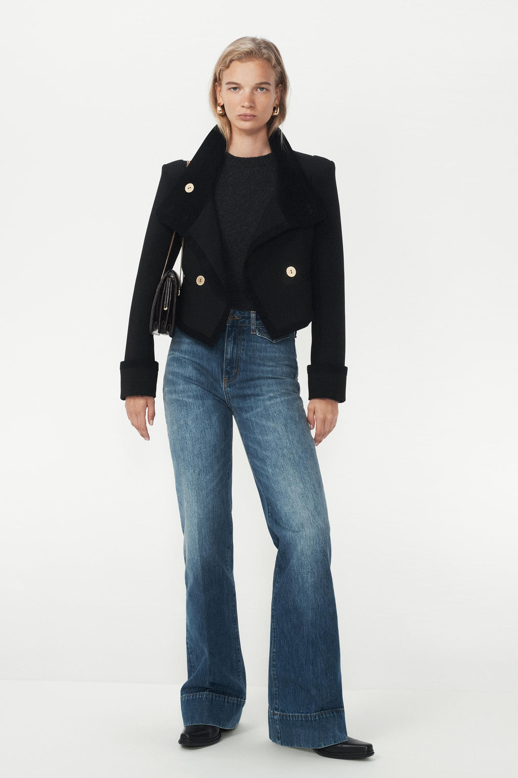 CROPPED BUTTONED JACKET - THE ITEM ZARA WOMAN  фото 12
