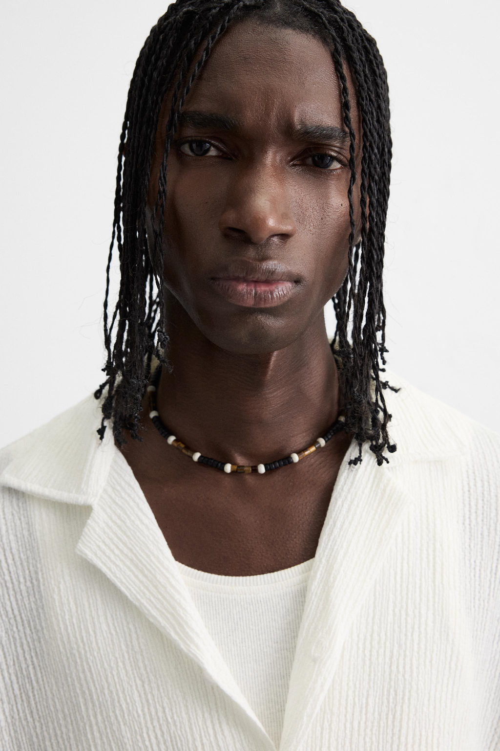 CREASED-EFFECT TEXTURED SHIRT