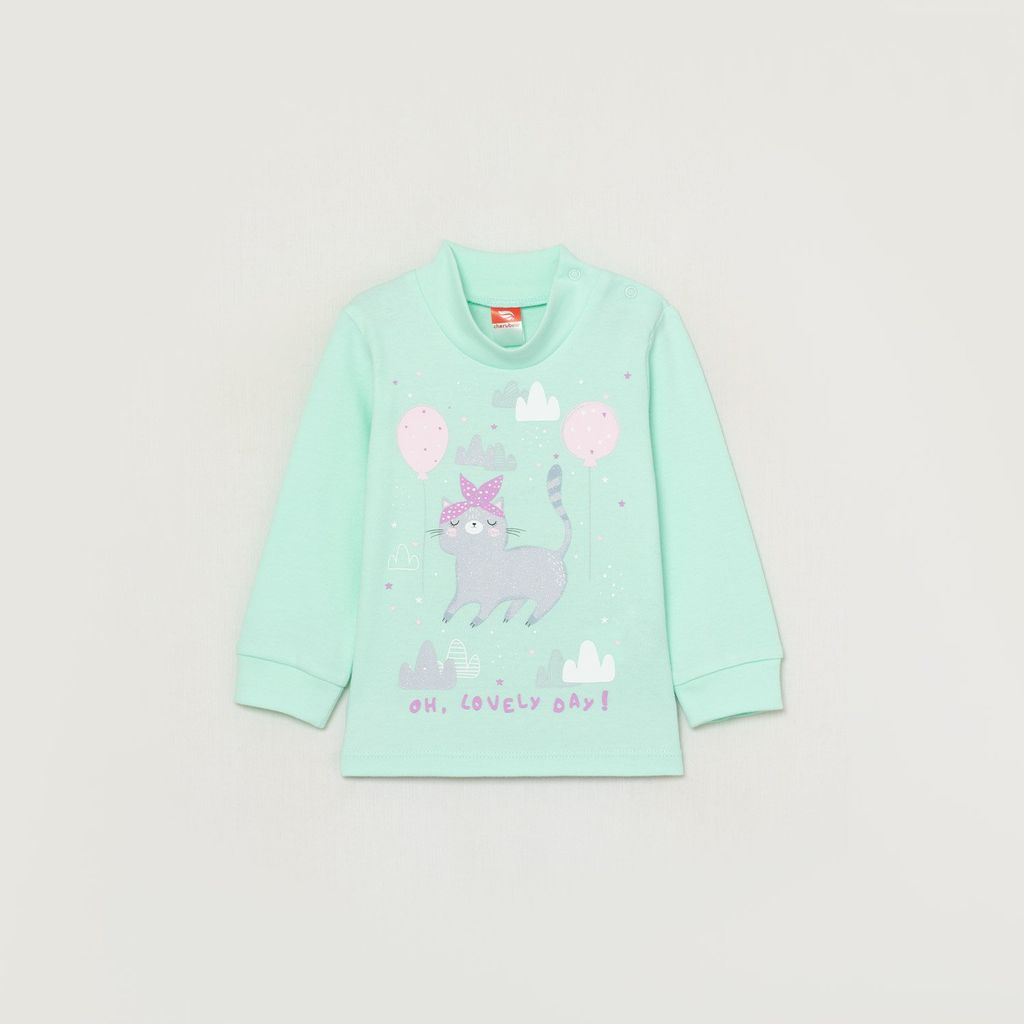 CRB wear/CWNG 62805-38-281 Водолазка для девочки, ментоловый/Ex.Cherubino  фото 3