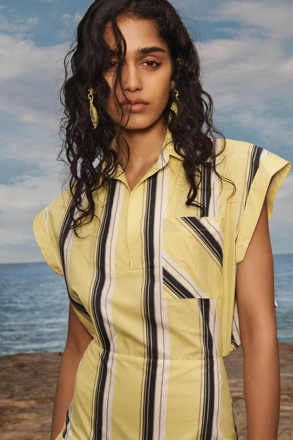 LIMITED EDITION STRIPED PUFF DRESS - Zara фото 2