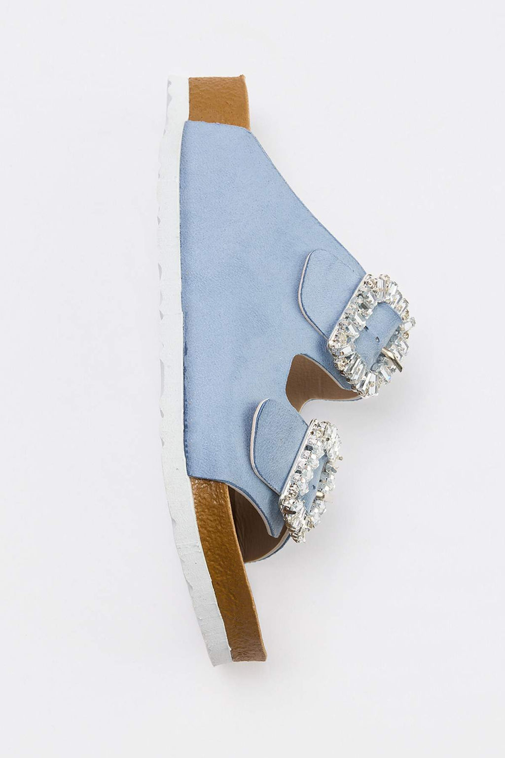 Trendyol Shoes Vizon Tas Aksesuar Detayl? Cift Tokal? Kad?n Terlik TAKSS24TE00002 - Trendyolmilla фото 23