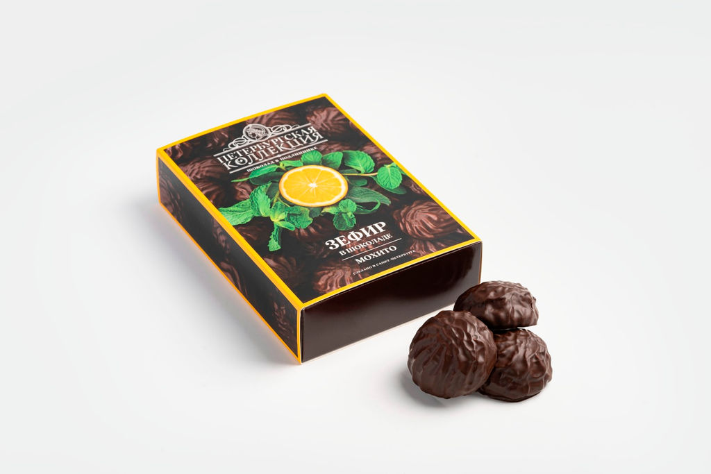 Зефир в шоколаде (лимон · мята), 180 г - Петербургская Коллекция фото 3