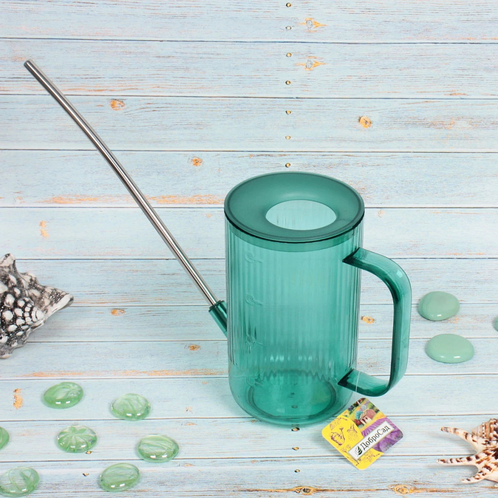 Лейка для растений 1л "Niagara Falls" с прикорневым поливом, нефрит ДоброСад