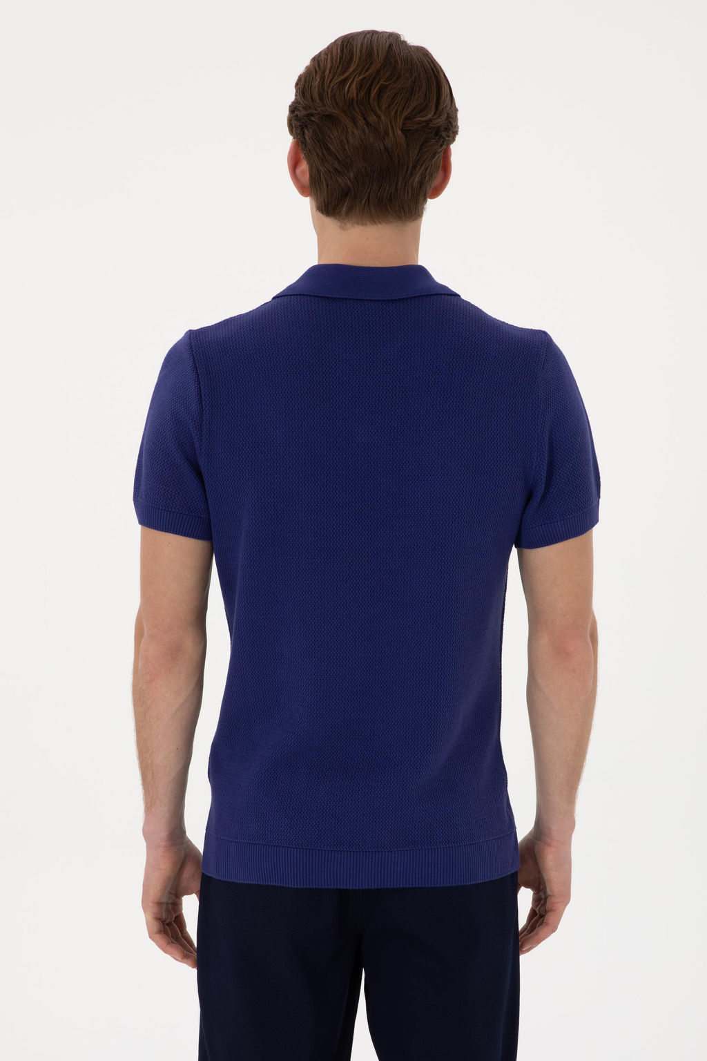 Erkek Slim Fit Polo Yaka A__k Lacivert Ti__rt - U.s. polo assn фото 12