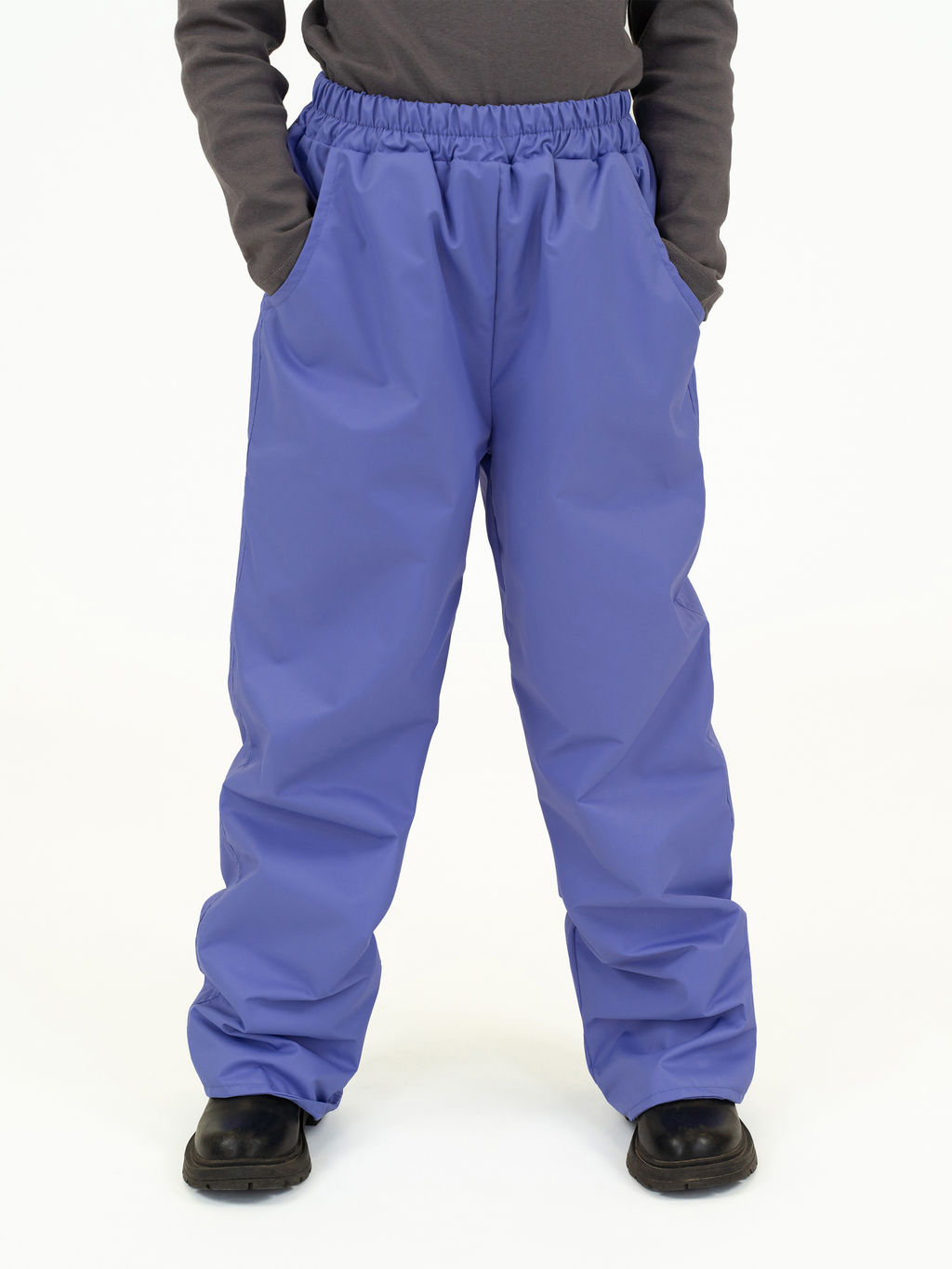 Брюки на поясе сиреневые 10-021 (146, 72)