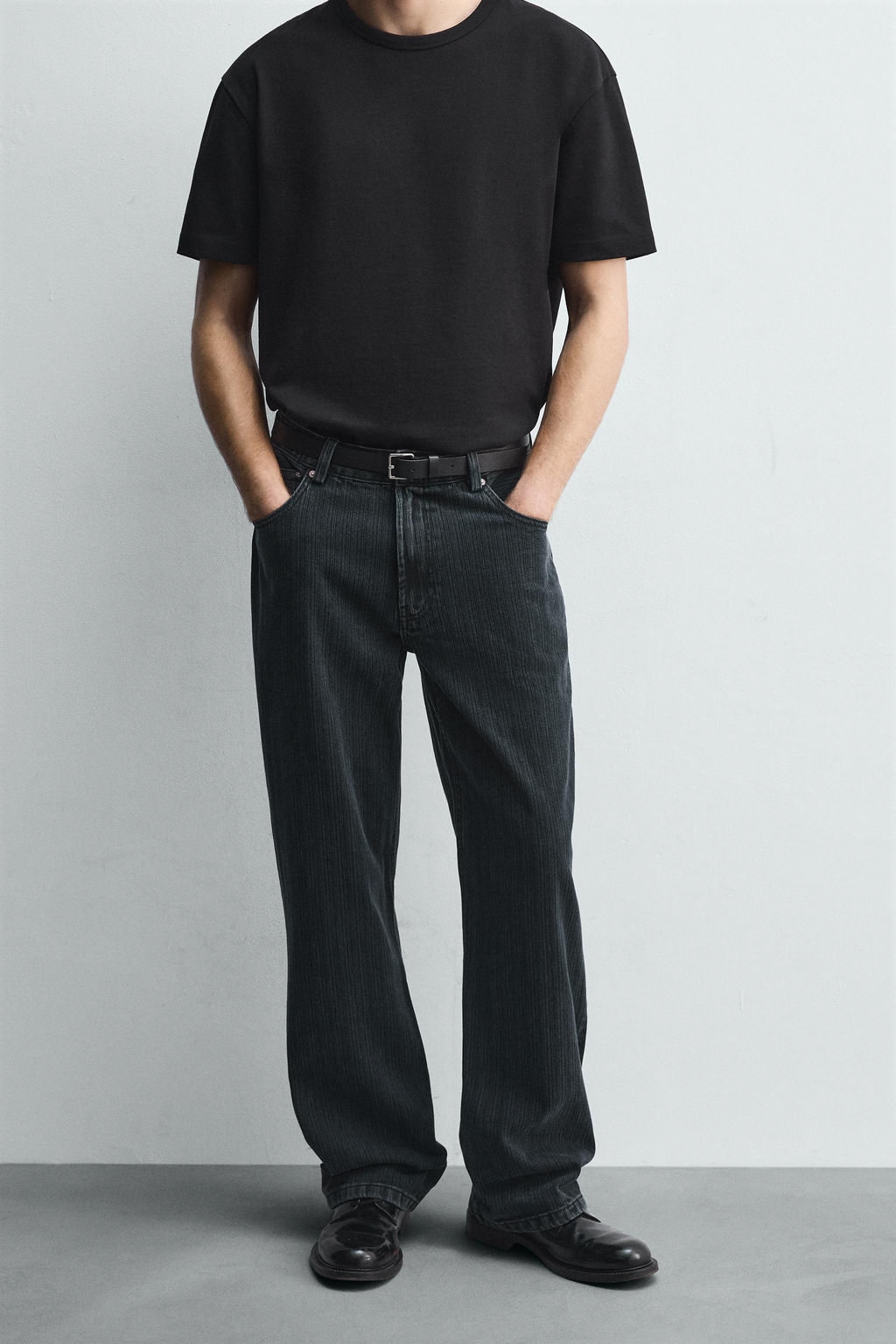 TEXTURED STRIPE JEANS - Zara фото 2