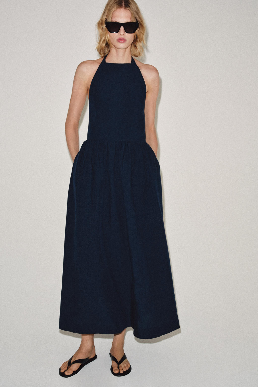 VESTIDO CUELLO HALTER ZW COLLECTION / Marino - Zara фото 2