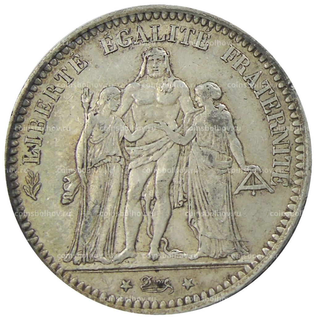 5 франков 1873 года Франция Геркулес