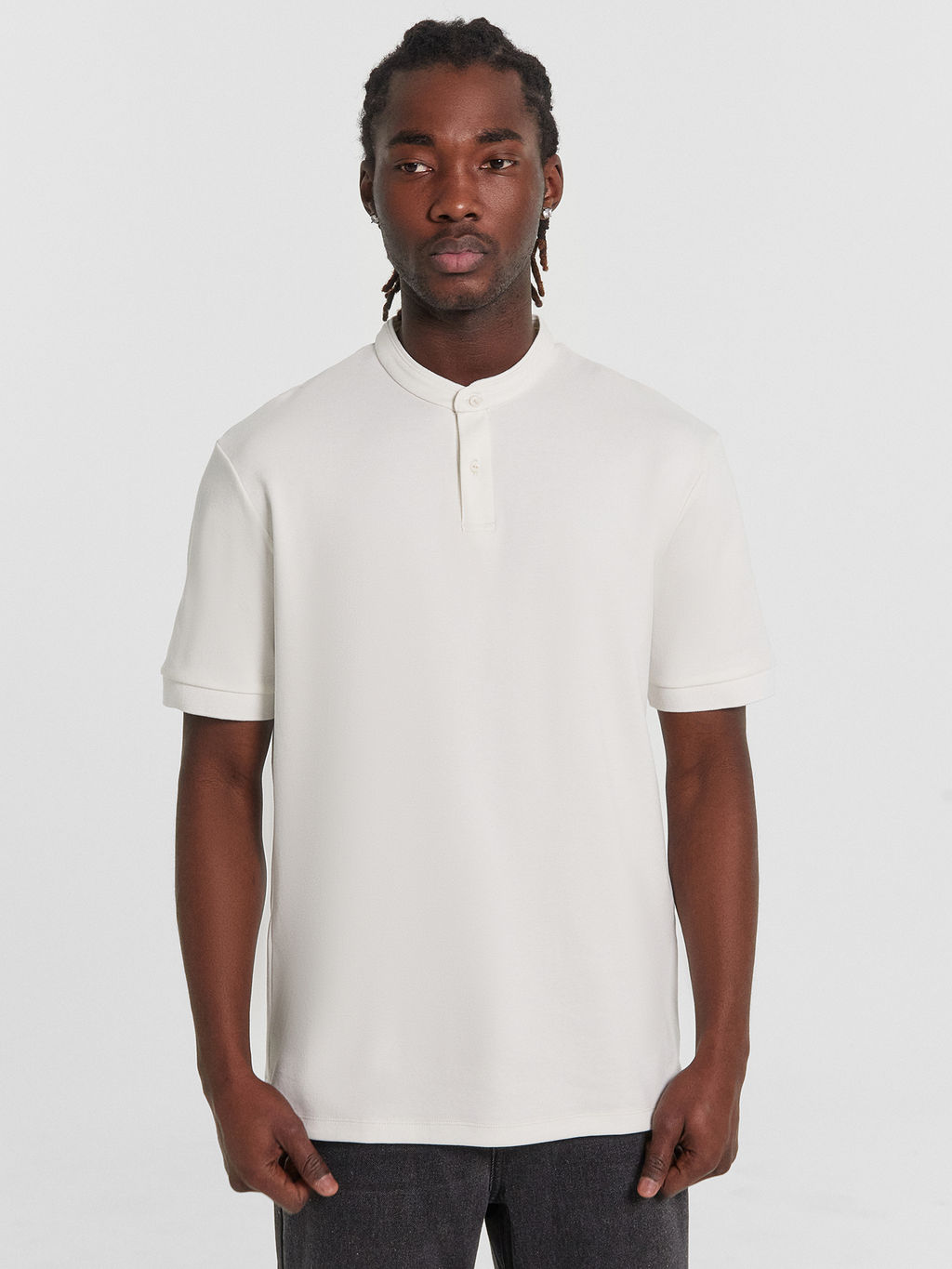 Поло мужское кремовое