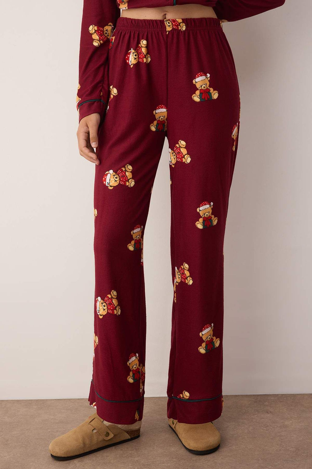 Siyah Ay?c?kl? Y?lbas? Temal? Biyeli Orme Pijama Tak?m? THMAW26PT00043 - Trendyolmilla фото 7