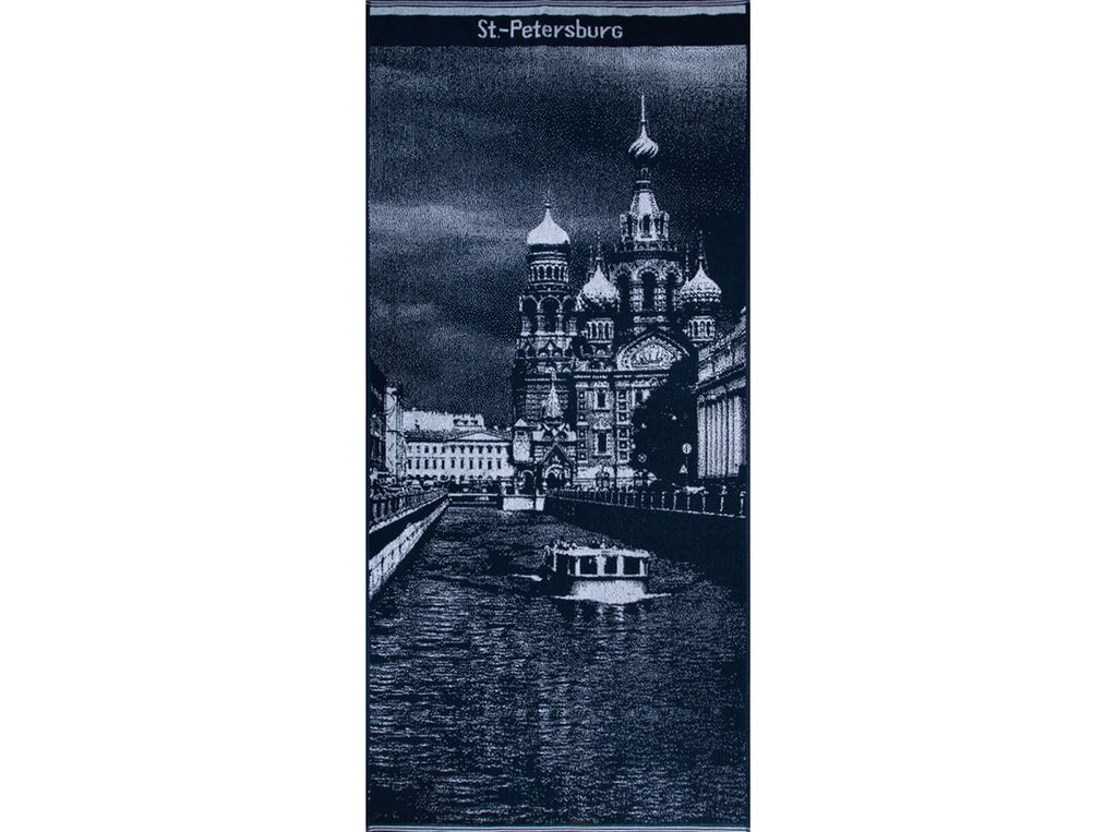 6с102.411ж1 Петербург (т.синий3) Полотенце махровое 67х150см