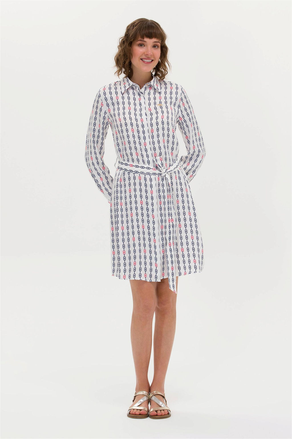 Женское белое тканое платье - U.s. polo assn фото 8