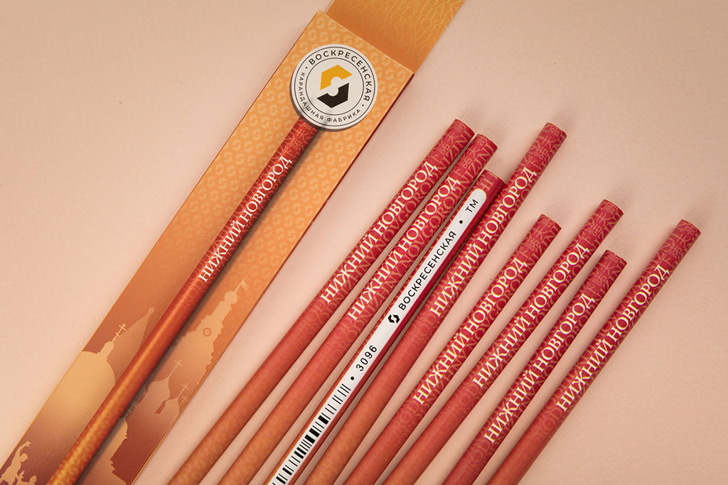 ВКФ Мой любимый город SUV-044 Карандаш графитный заточенный ТМ (HB) 4 шт. Нижний Новгород