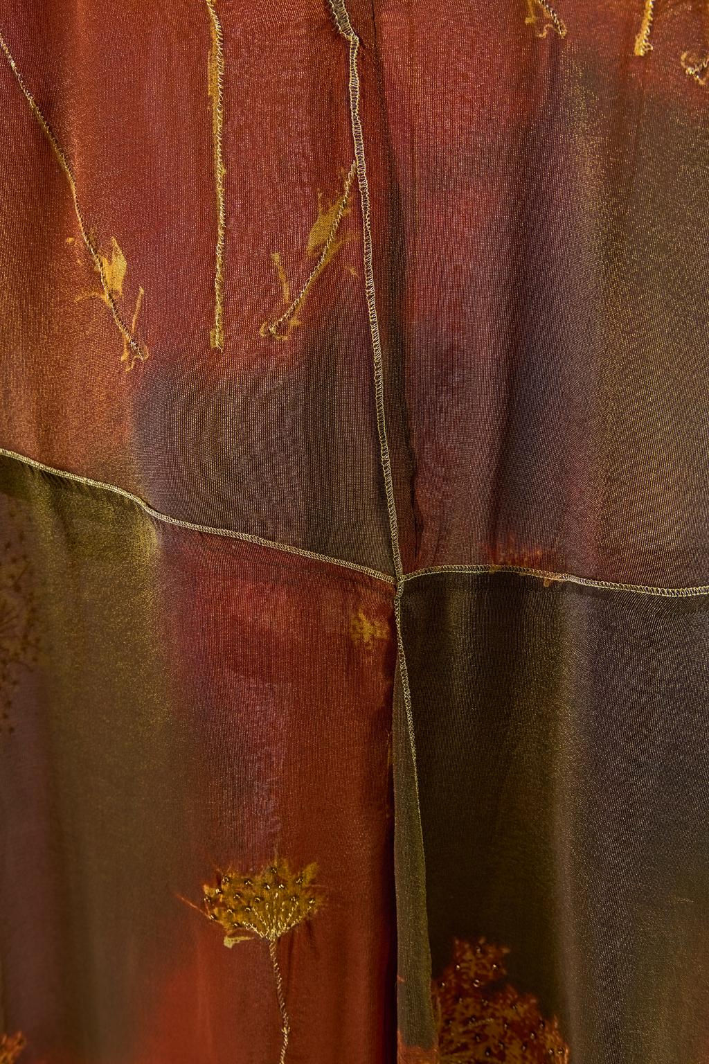 METALLIC THREAD KAFTAN DRESS WITH BEADS - Zara фото 6