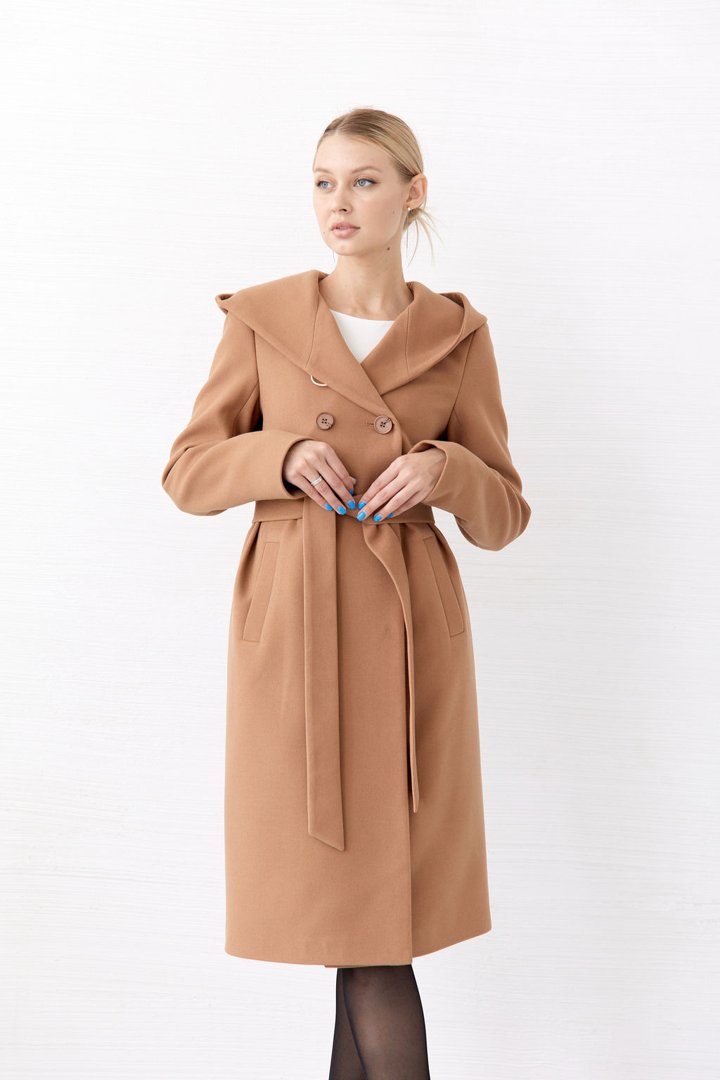 Пальто женское демисезонное 25020 (черно-белый) - Kankan фото 7