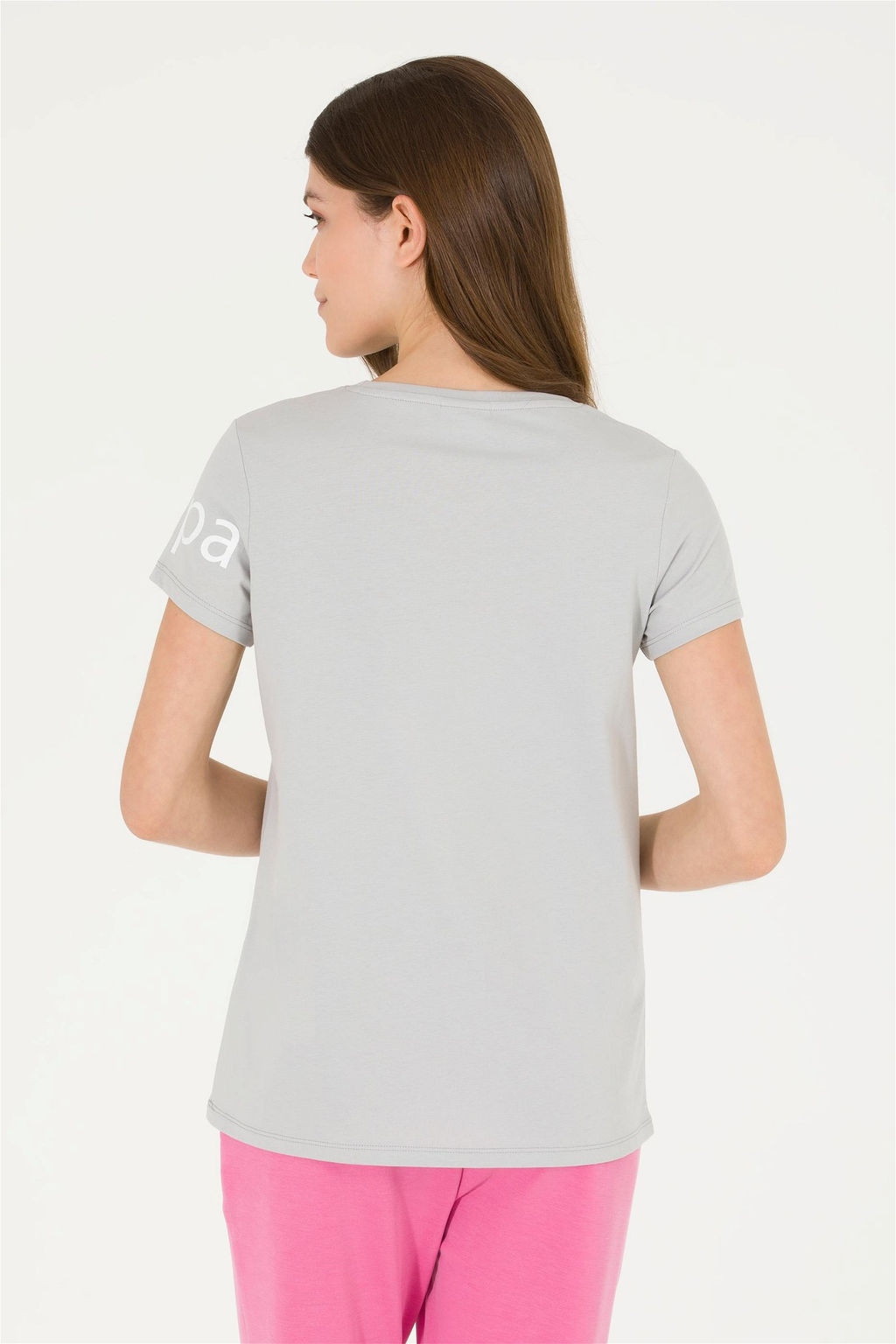 U. S. Polo Assn Женская серая футболка с круглым вырезом - U.s. polo assn фото 12