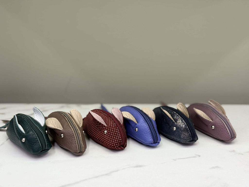 Кожаная ключница Мышка 15-456 в ассортименте