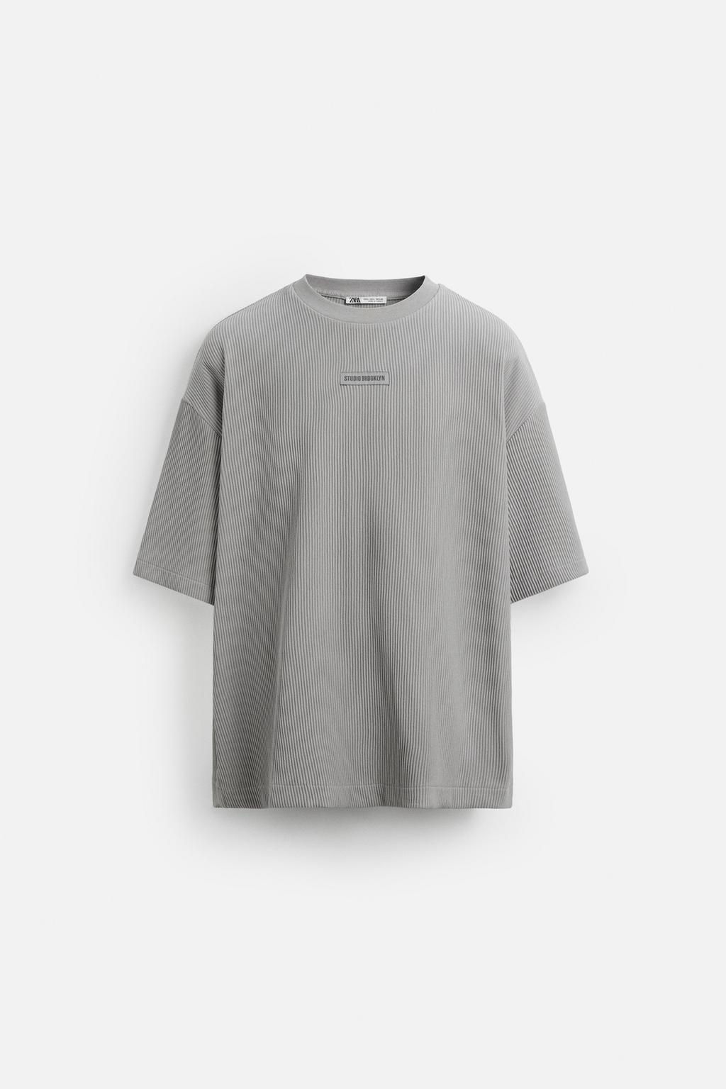 TEXTURED PATCH T-SHIRT - Zara фото 7
