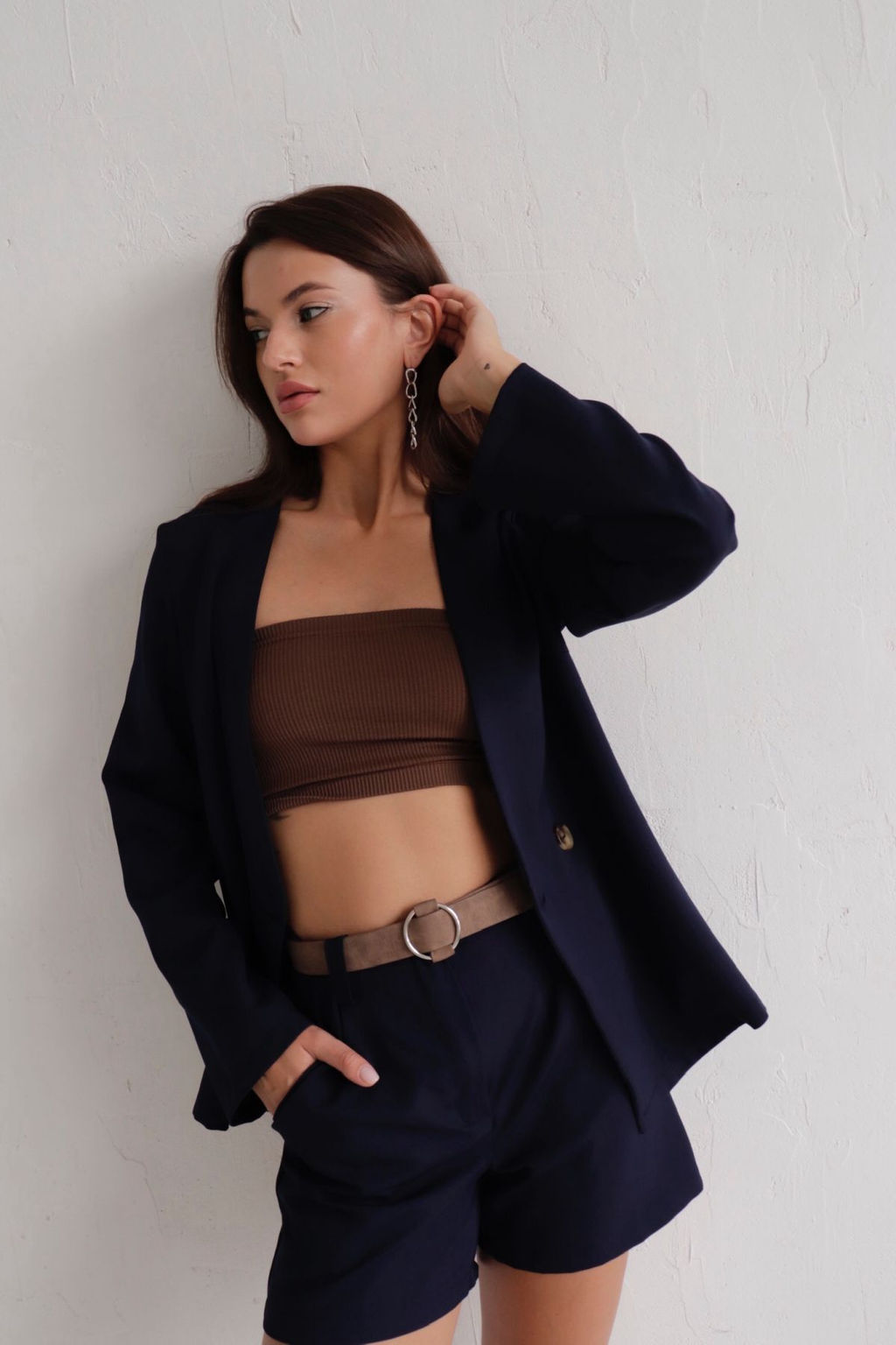 Костюм с шортами тёмно-синий - Martichelli фото 6